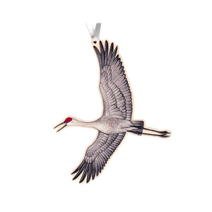 Sandhill Crane (In Flight) Ornament