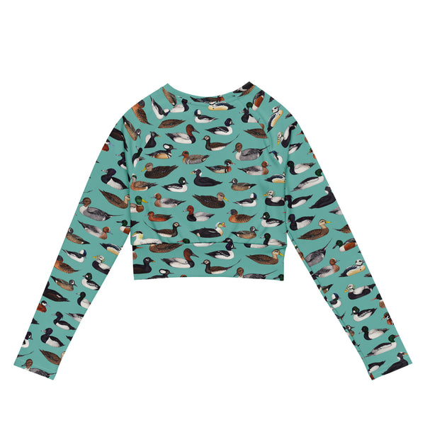 Ducks Recycled Long Sleeve Crop Top