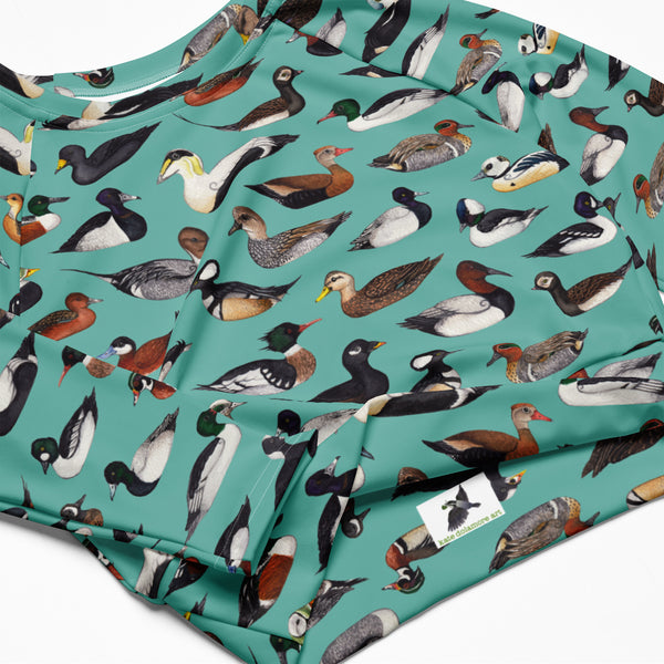 Ducks Recycled Long Sleeve Crop Top