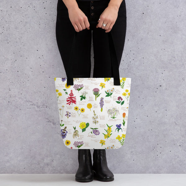 Grow Native Plants Tote Bag (White)