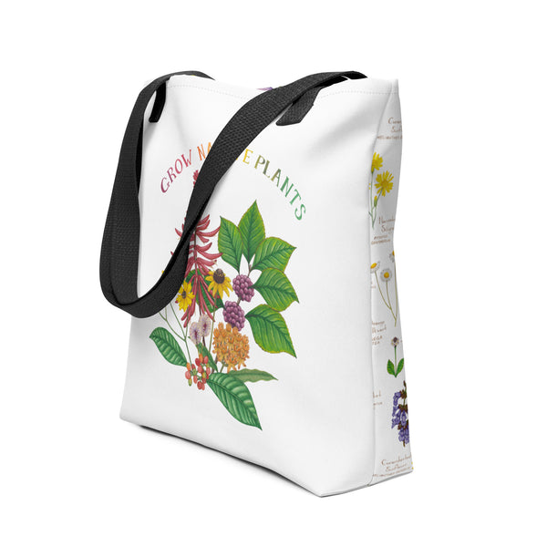 Grow Native Plants Tote Bag (White)