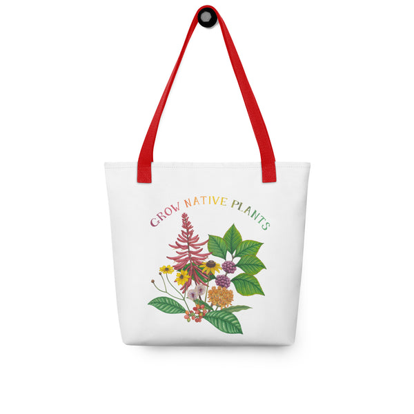 Grow Native Plants Tote Bag (White)