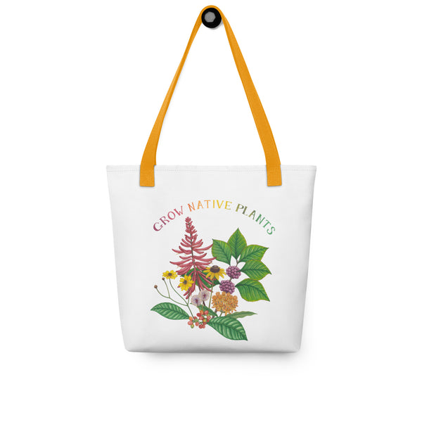 Grow Native Plants Tote Bag (White)