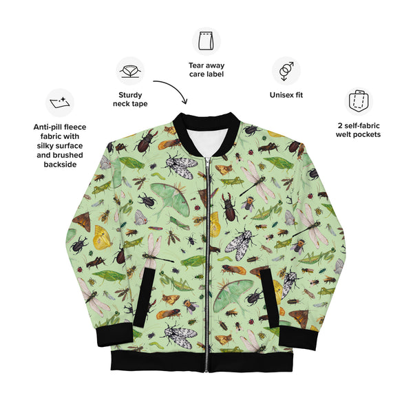 Insects (Black) Unisex Jacket
