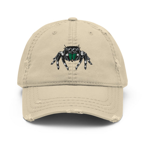 Jumping Spider Distressed Dad Hat