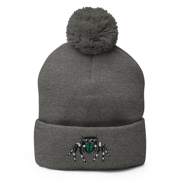 Jumping Spider Pom-Pom Beanie