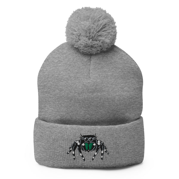 Jumping Spider Pom-Pom Beanie