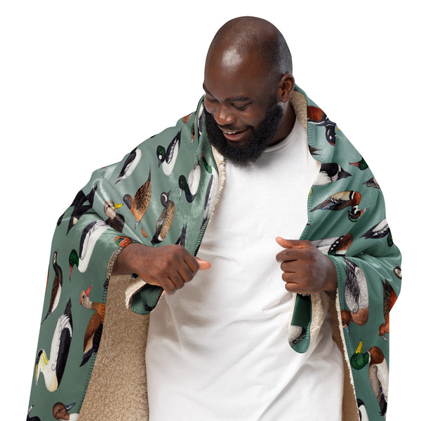Ducks Sherpa Blanket (Horizontal)