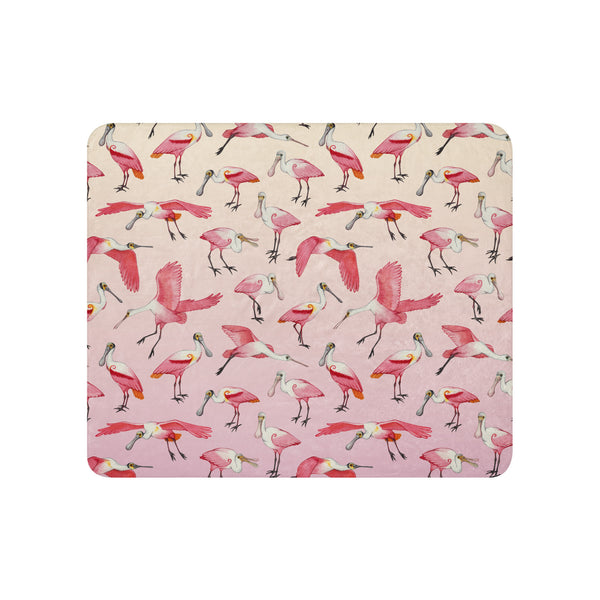 Roseate Spoonbills Sherpa Blanket (Horizontal)