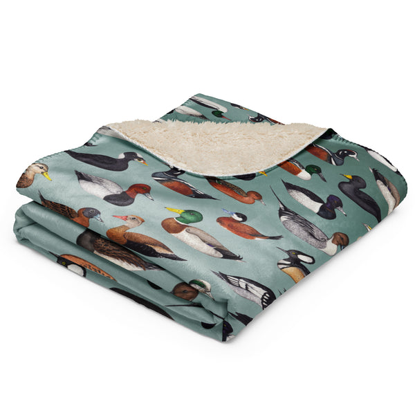 Ducks Sherpa Blanket (Horizontal)