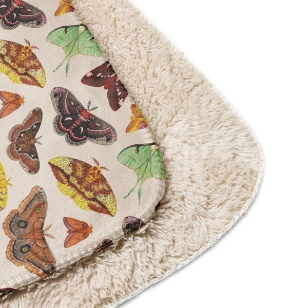 Moths Sherpa Blanket (Horizontal)