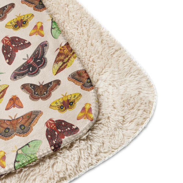 Moths Sherpa Blanket (Vertical)