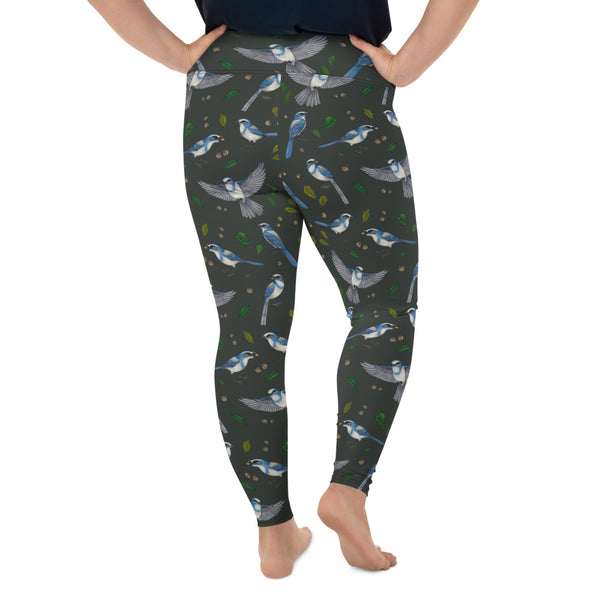 Florida Scrub-Jay All-Over Print 2XL-6XL Leggings