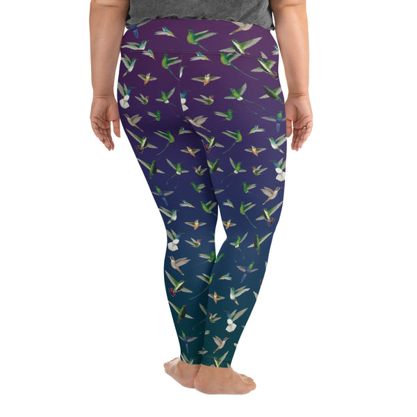 Hummingbirds in Flight All-Over Print 2XL-6XL Leggings