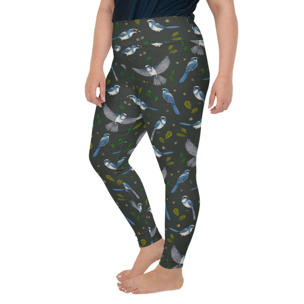 Florida Scrub-Jay All-Over Print 2XL-6XL Leggings