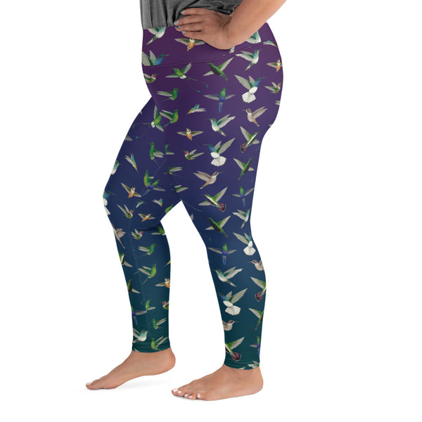 Hummingbirds in Flight All-Over Print 2XL-6XL Leggings
