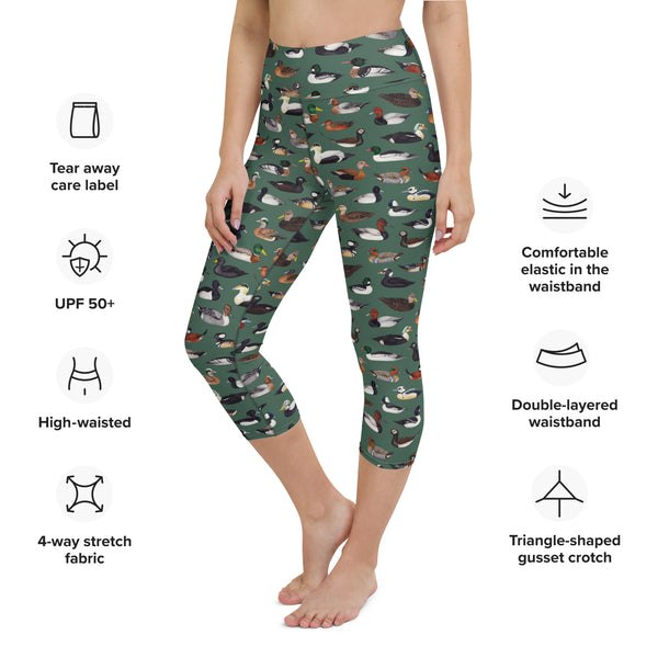 Ducks All-Over Print XS-XL Capri Leggings
