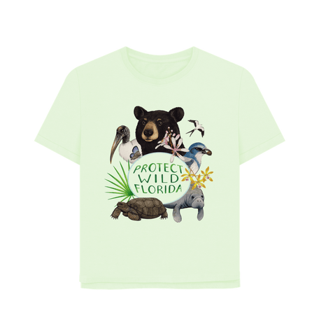 Pastel Green Protect Wild Florida Women's Style Relaxed Fit T-Shirt