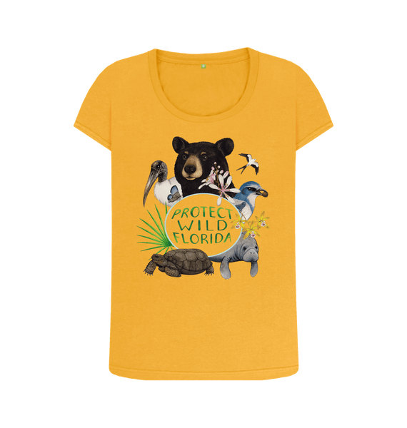 Mustard Printed T-shirt Front