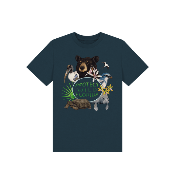 Denim Blue Protect Wild Florida Kids T-Shirt