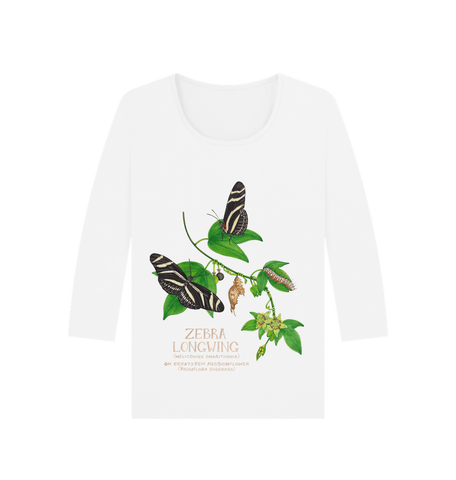 White Printed Long Sleeve T Shirt