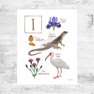 The Letter I Nature Art Print