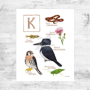 The Letter K Nature Art Print