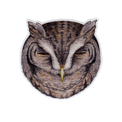 Eastern Screech Owl Vinyl Sticker