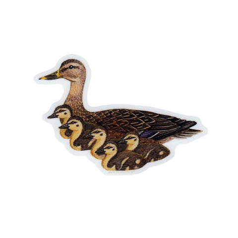 Mallard with Ducklings Vinyl Sticker