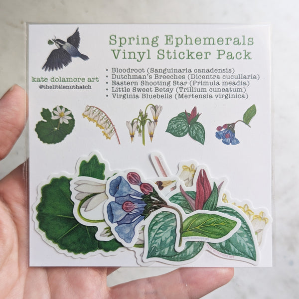 Spring Ephemerals Vinyl Sticker Set