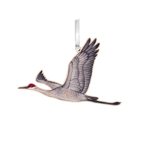 Sandhill Crane Flying Ornament