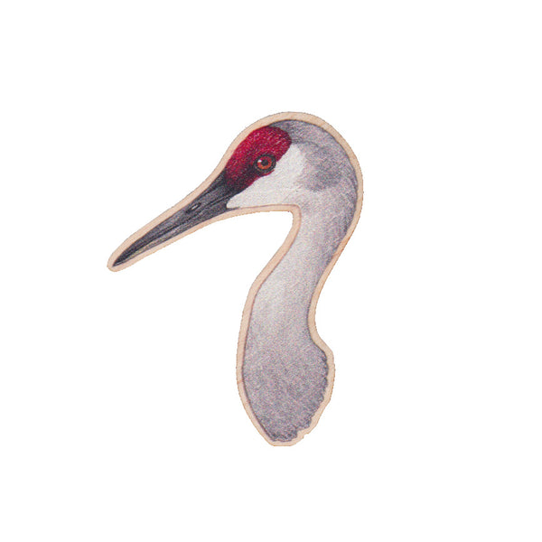 Sandhill Crane Wooden Pin