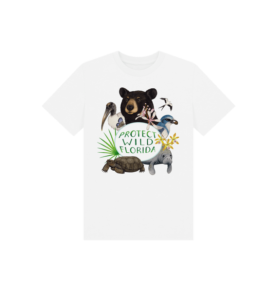 White Protect Wild Florida Kids T-Shirt