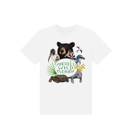 White Protect Wild Florida Kids T-Shirt