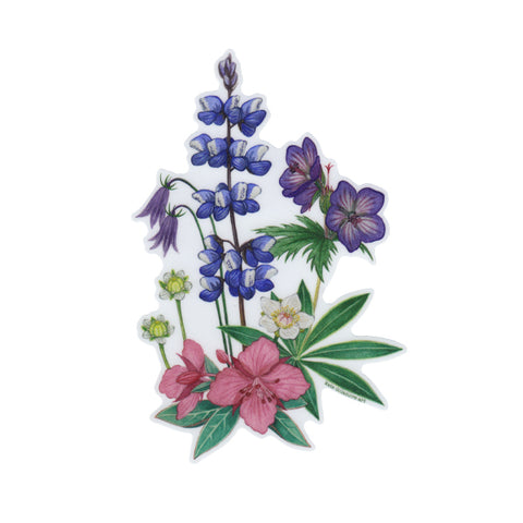 Alaska Native Wildflower Bouquet (Valdez Edition) Vinyl Sticker