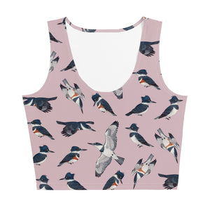 Belted Kingfisher Sleeveless Crop Top