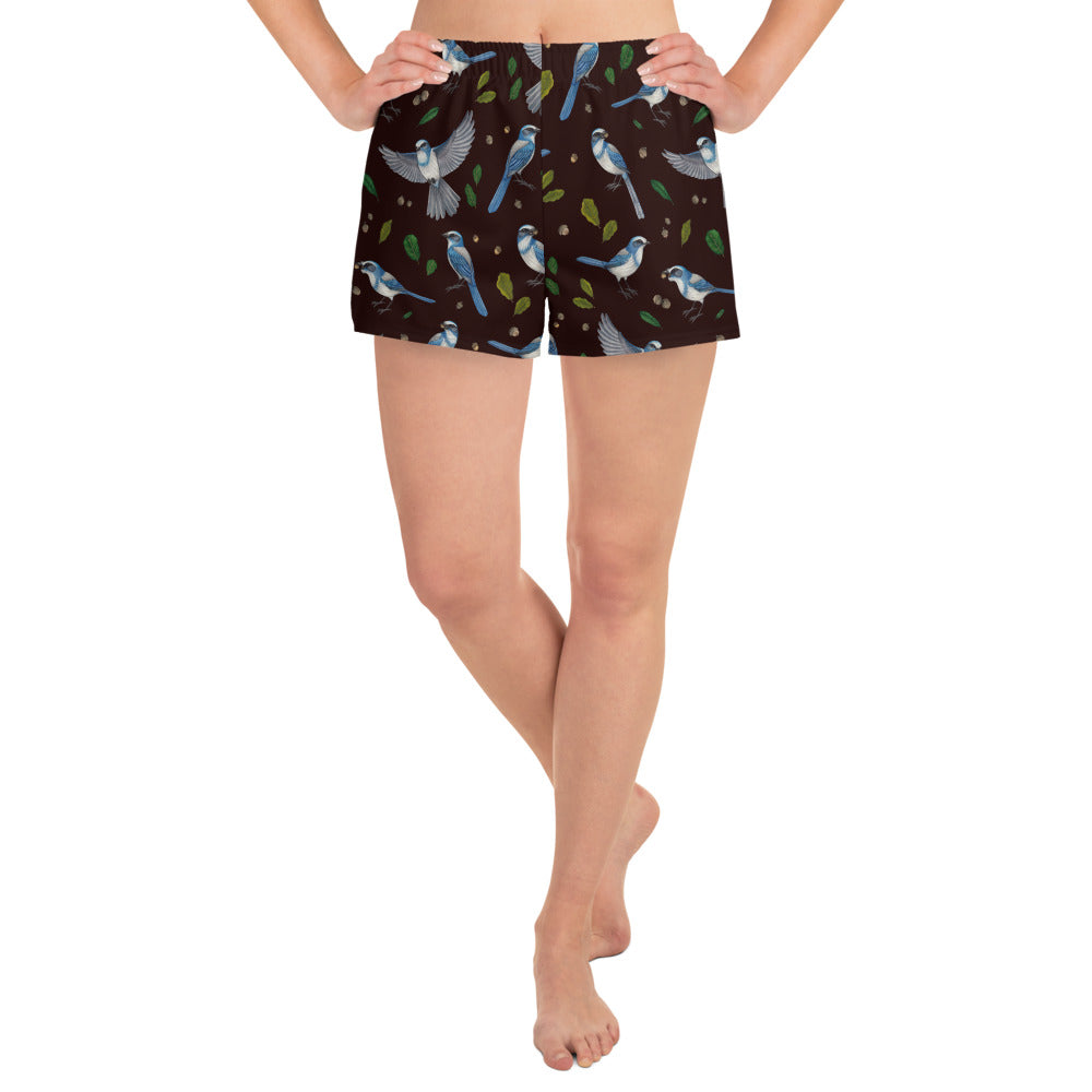 Florida Scrub-Jay Femme Recycled Athletic Shorts