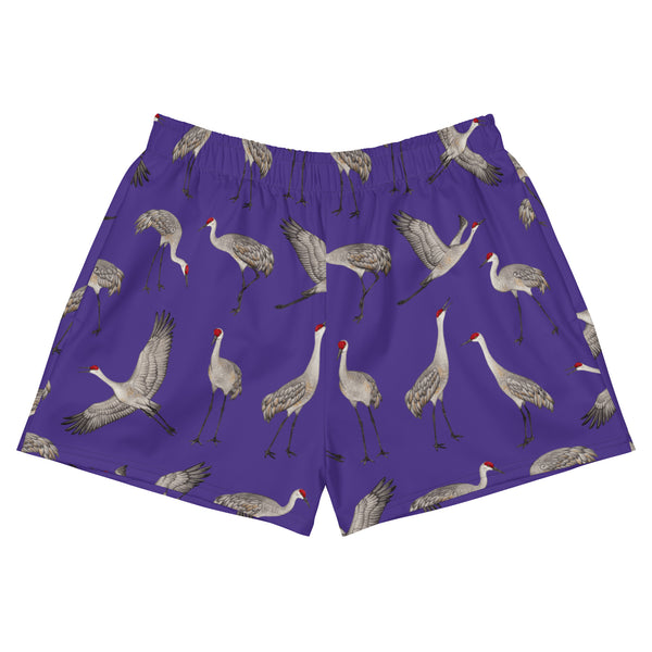Sandhill Cranes Femme Recycled Athletic Shorts