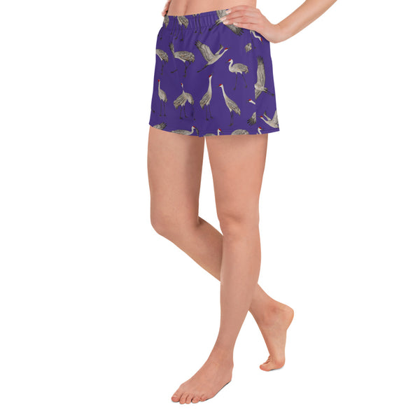 Sandhill Cranes Femme Recycled Athletic Shorts