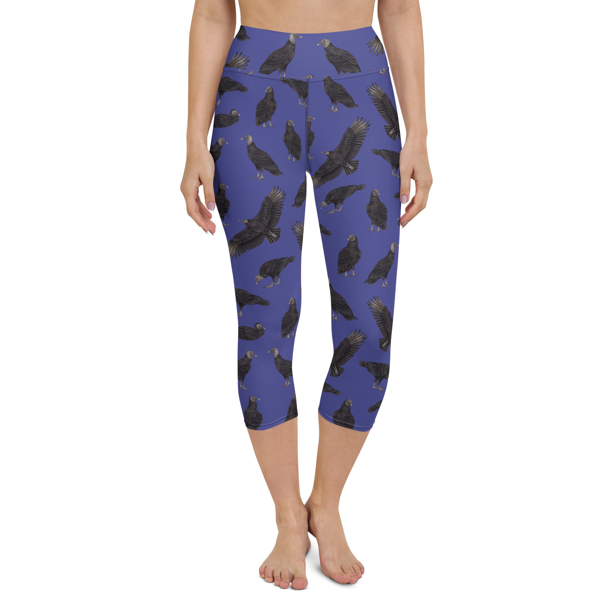 Custom All-Over Print Yoga Capri Leggings: Printful print-on-demand 