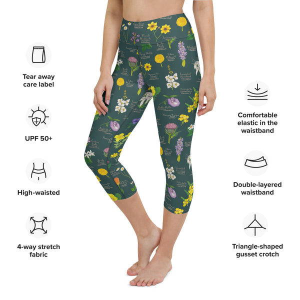 Florida Wildflowers (2023) All-Over Print XS-XL Capri Leggings