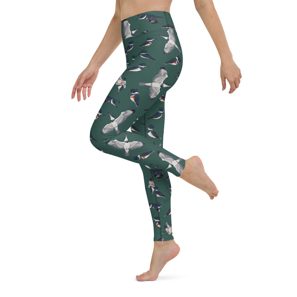 *SALE* Belted Kingfisher All-Over Print XS-XL Leggings