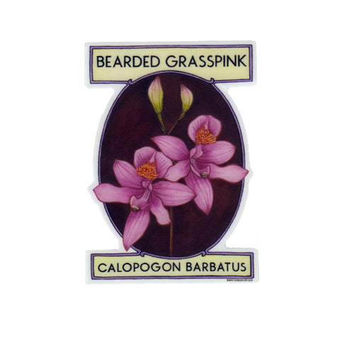Bearded Grasspink Vinyl Sticker