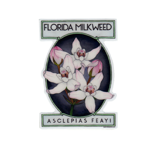 Florida Milkweed Vinyl Sticker