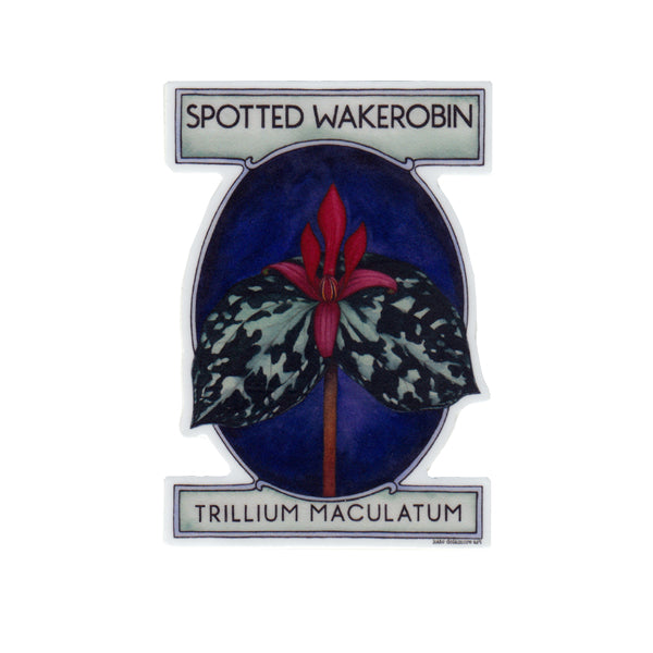 Spotted Wakerobin Vinyl Sticker
