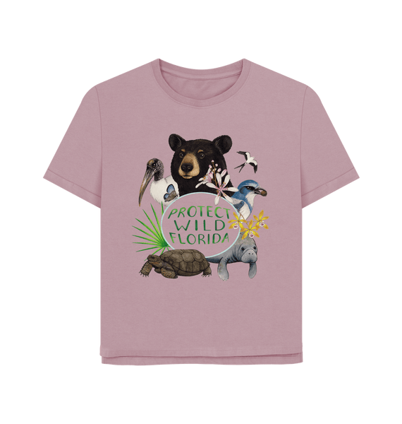 Mauve Protect Wild Florida Women's Style Relaxed Fit T-Shirt