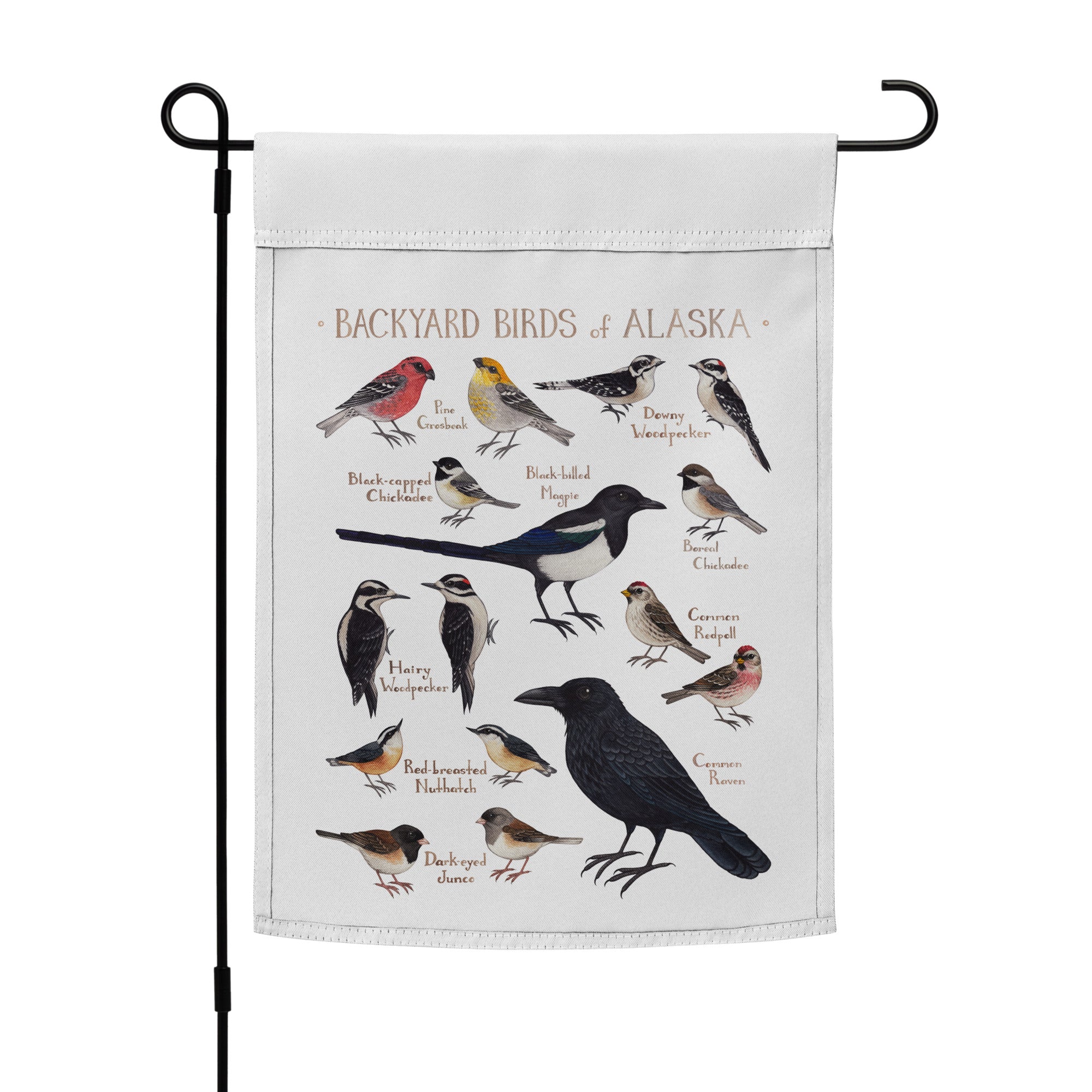 Backyard Birds of Alaska 12x17 Garden Flag – Kate Dolamore Art