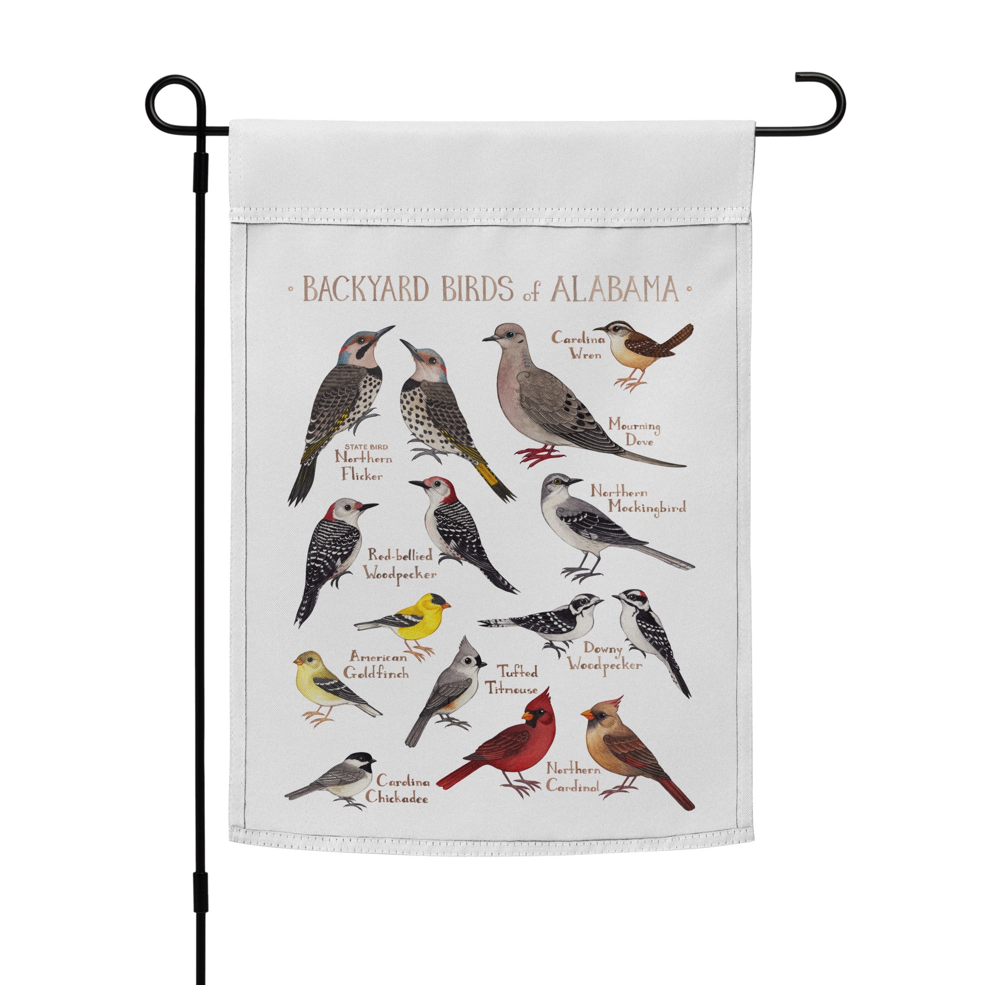 Backyard Birds of Alabama 12x17 Garden Flag – Kate Dolamore Art
