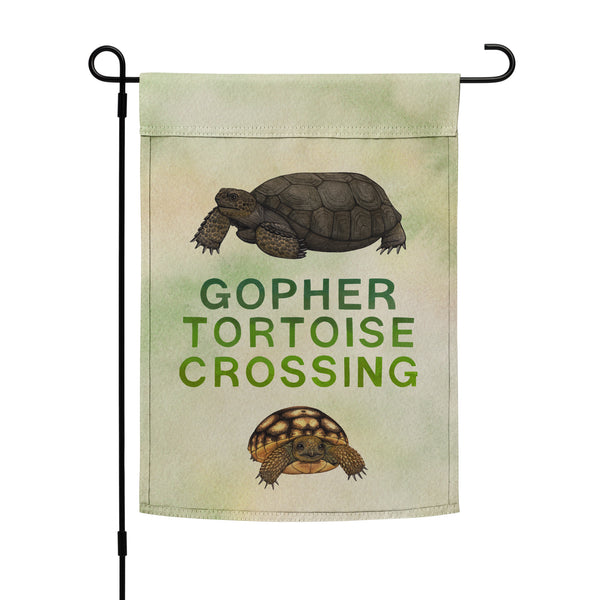 Gopher Tortoise Crossing 12x17 Garden Flag