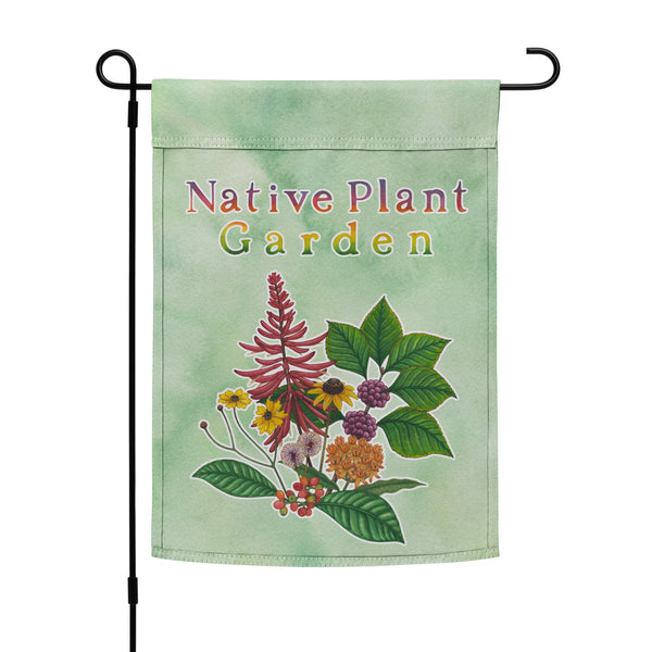 Native Plant Garden 12x17 Garden Flag